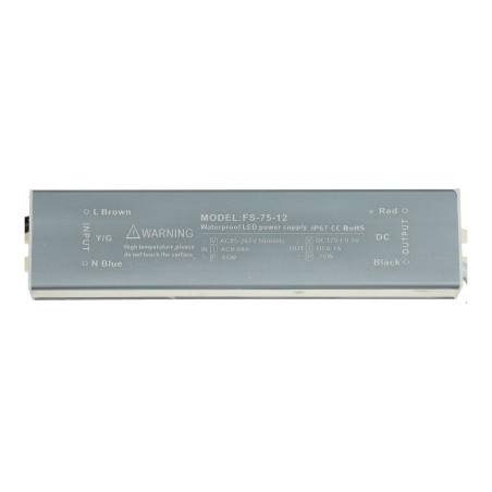 Transformador 75W 12V DC IP67