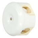 Caja de empalmes porcelana redonda blanca