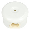 Caja de empalmes porcelana redonda blanca