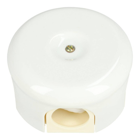 Caja de empalmes porcelana redonda blanca