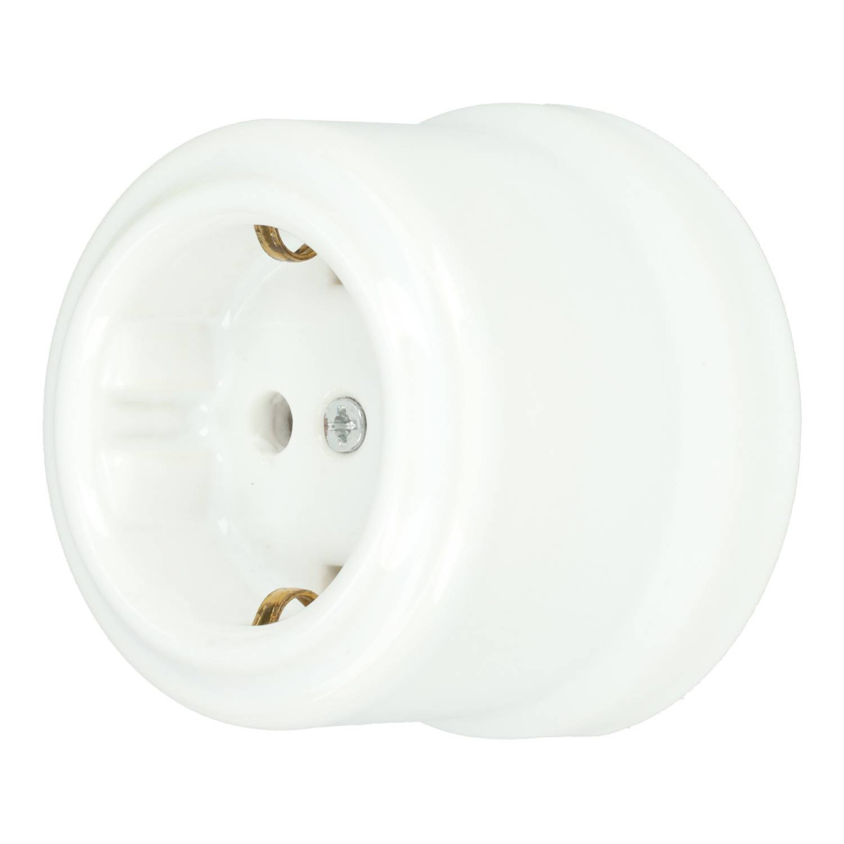 Base enchufe SCHUKO porcelana blanco