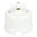 Interruptor vintage conmutado porcelana blanco