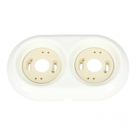 Marco porcelana doble blanco