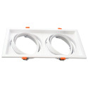 Marco orientable doble para AR111 color blanco
