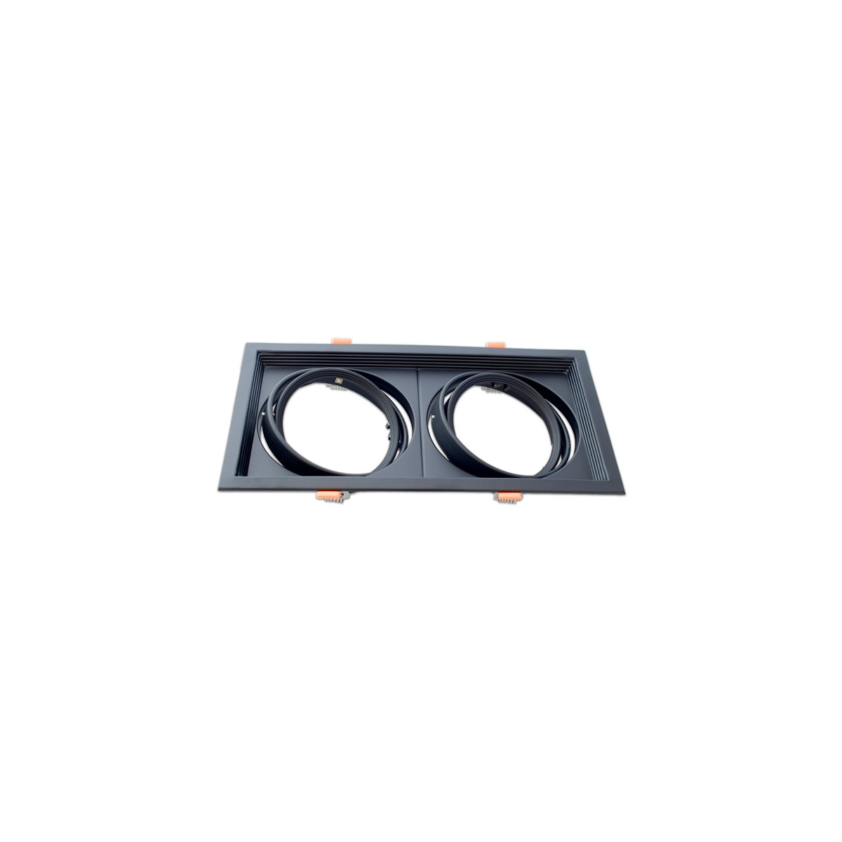 Marco orientable doble para AR111 color blanco