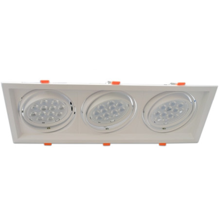 Doppia cornice regolabile per AR111 colore bianco