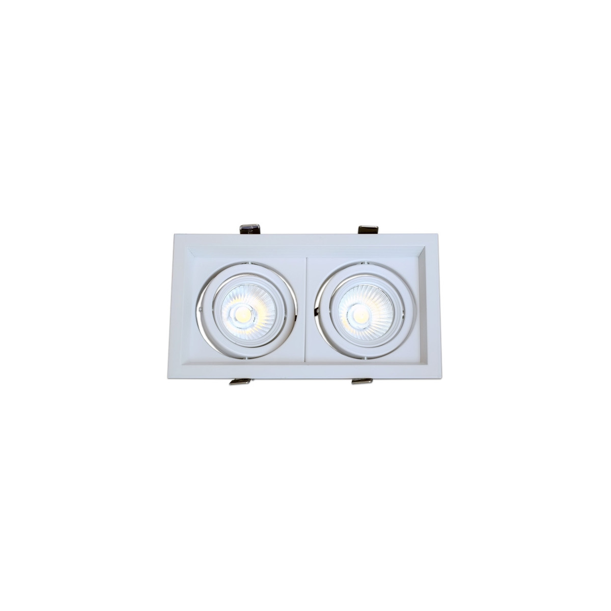 Moldura ajustável duplo para AR60 branco