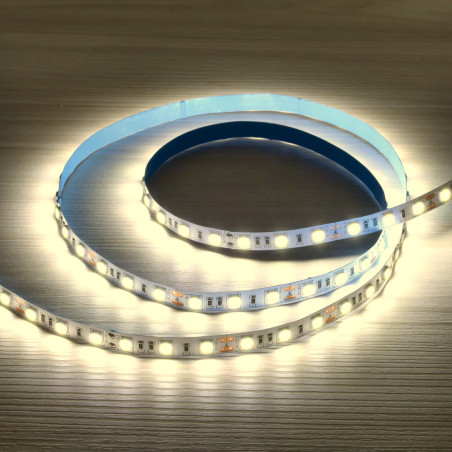 Tira LED 12V SMD 14.4W/m 4200lm 10mm Ancho IP20 - luz cálida