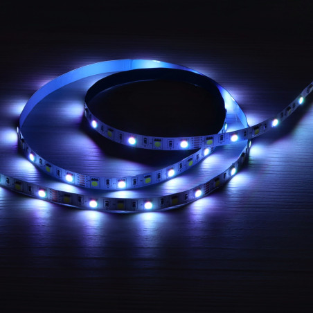 Tira LED 12V RGBW 14.4W/m 4200lm 10mm Ancho IP65 - Azul