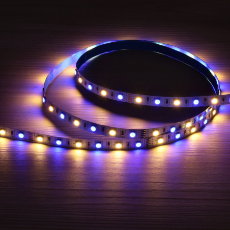 Tira LED 12V RGBWW 14.4W/m 4200lm 10mm Ancho IP20 - morado
