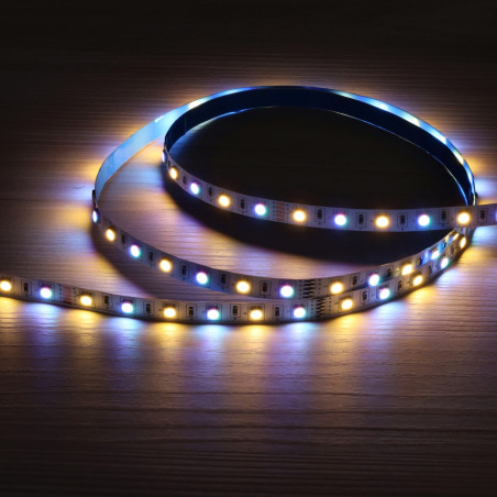 Tira LED 12V RGBWW 14.4W/m 4200lm 10mm Ancho IP20 - Rollo 5 metros