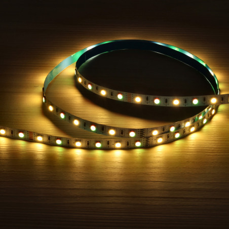 Tira LED 12V RGBWW 14.4W/m 4200lm 10mm Ancho IP20 - Rollo 5 metros