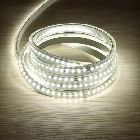 Tira LED 220V SMD 8W/m 720lm 12mm Ancho IP65 neutro