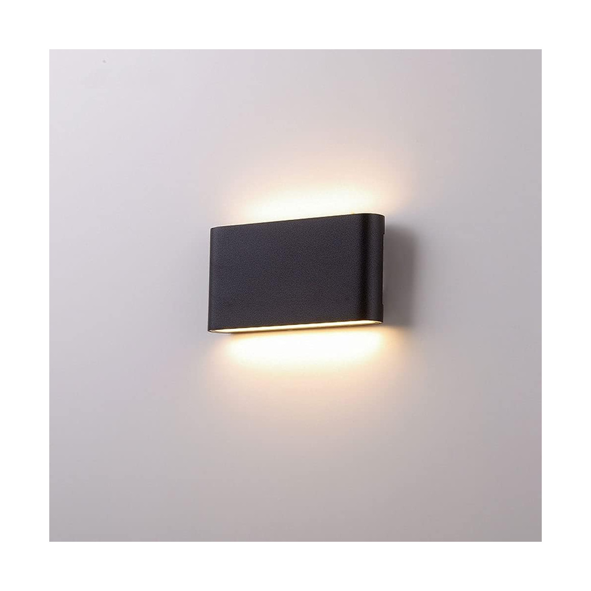 Aplique aluminio LED exterior negro