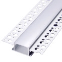 Perfil Alumínio de Encastrar para Gesso / Pladur para Fita LED até 20mm
