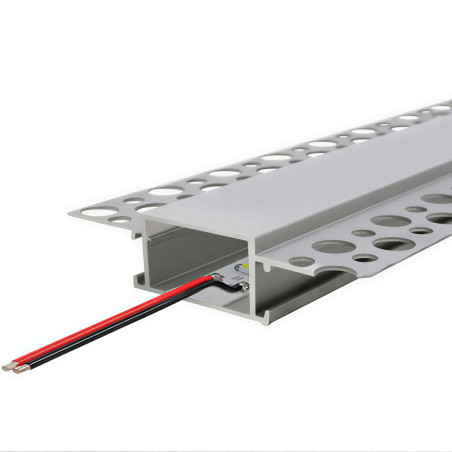 Perfil Aluminio Empotrable para Escayola / Pladur Tira LED hasta 20mm