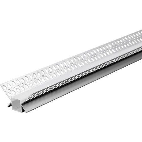 Profilo Alluminio Angolare da Incasso per Cartongesso / Gesso per Striscia LED fino a 12mm