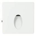 LED-Wandeinbauleuchte 3W Außenbereich Oval Weiß