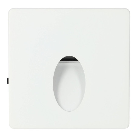 Baliza LED Exterior 3W Empotrable Pared Cuadrado Oval Blanco