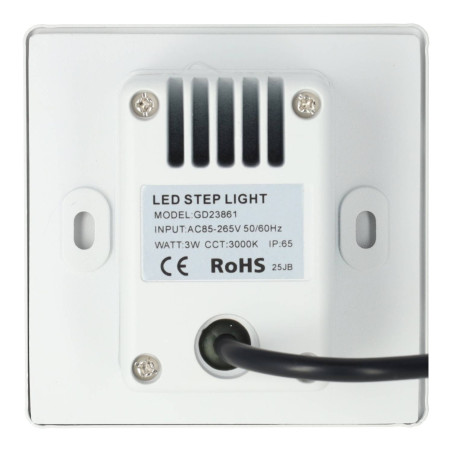 Detrás Baliza LED Exterior 3W Empotrable Pared Cuadrado Oval