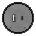 Prise USB A+C 3.1A pour rail coulissant