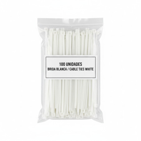 Bolsa 100 Bridas blancas 3,6x150mm
