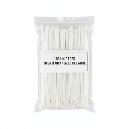 Bolsa 100 Bridas blancas 4,8x300mm