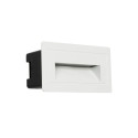 Balise LED Extérieure 3W Encastrable Horizontale blanc