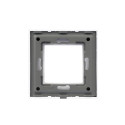 Back Brushed Aluminium Frame 1 Gang