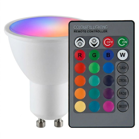 3W GU10 RGB LED-Lampe mit Fernbedienung