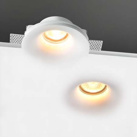 Aro Downlight Integración Escayola/Pladur Ø130mm para Bombilla GU10