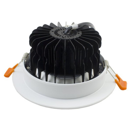 LED Downlight - 12W, White Frame