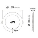 Downlight - SILVER Round 6W Panel