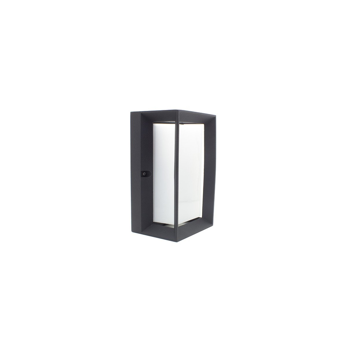 LED E27 square black wall lamp IP54