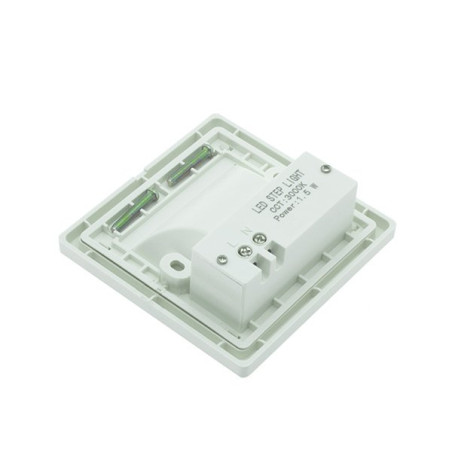 Baliza led sensor movimiento + crepuscular color blanco