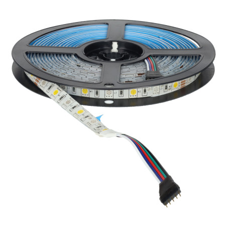 Tira LED 12V RGBWW 14.4W/m 4200lm 10mm Ancho IP65 - Rollo 5 metros