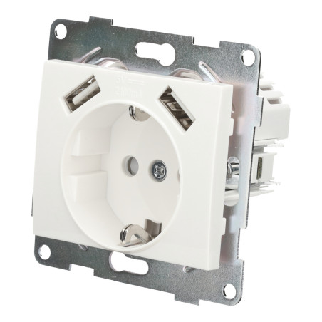 Schuko socket + double USB...