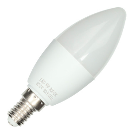 Bombilla Vela E14 5W 180º