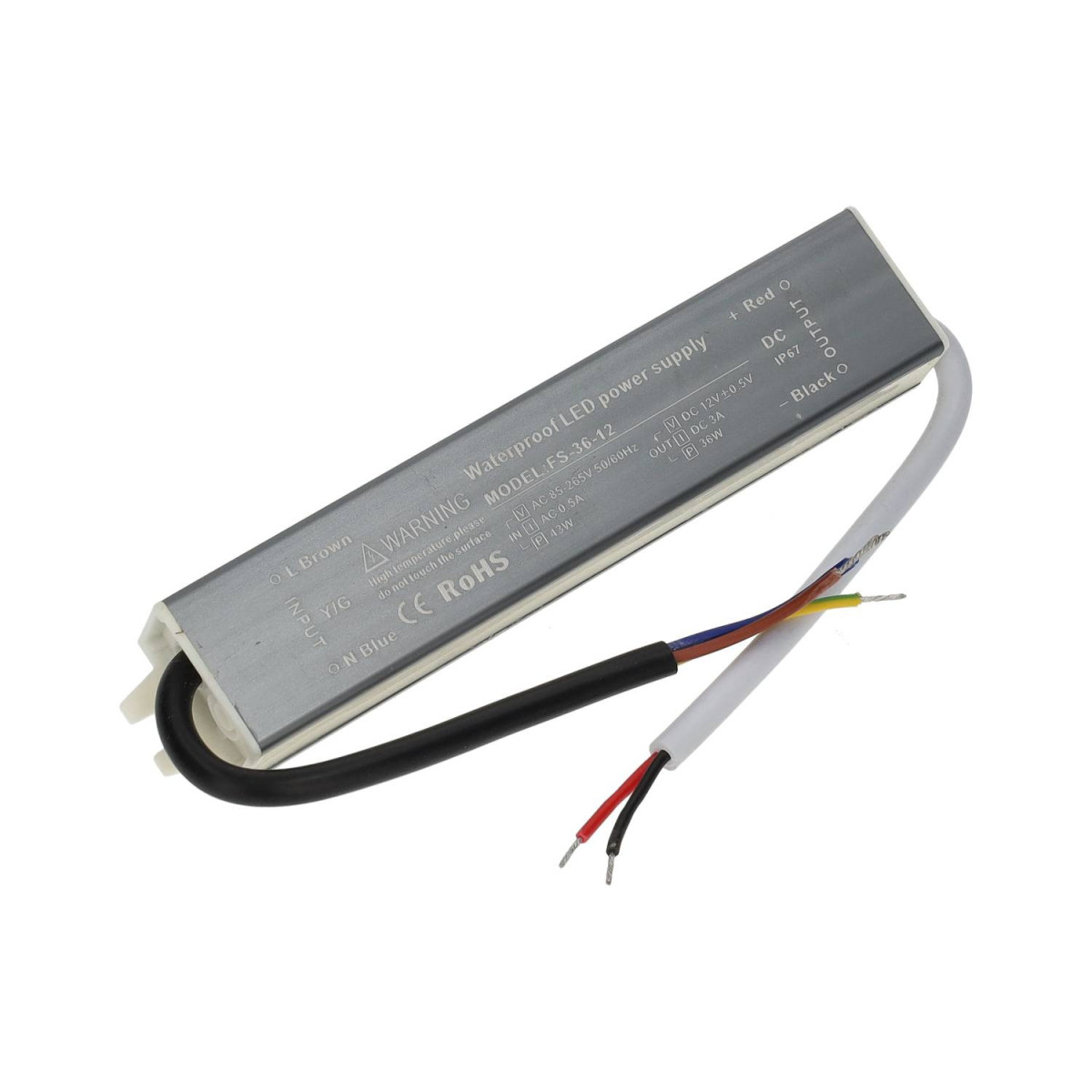Transformador 36W 12V DC IP67