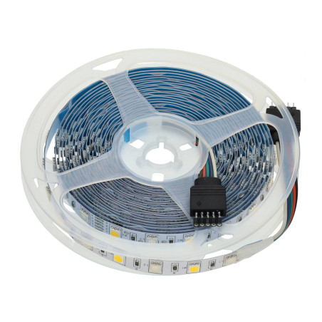 Tira LED 12V RGBWW 14.4W/m 4200lm 10mm Ancho IP20 - Rollo 5 metros