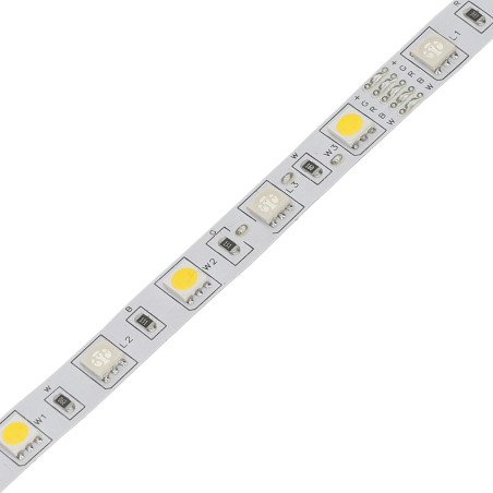 Tira LED 12V RGBWW 14.4W/m 4200lm 10mm Ancho IP20 - Rollo 5 metros